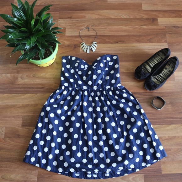Strapless Polkadot Sunmer Dress - Picture 2 of 5